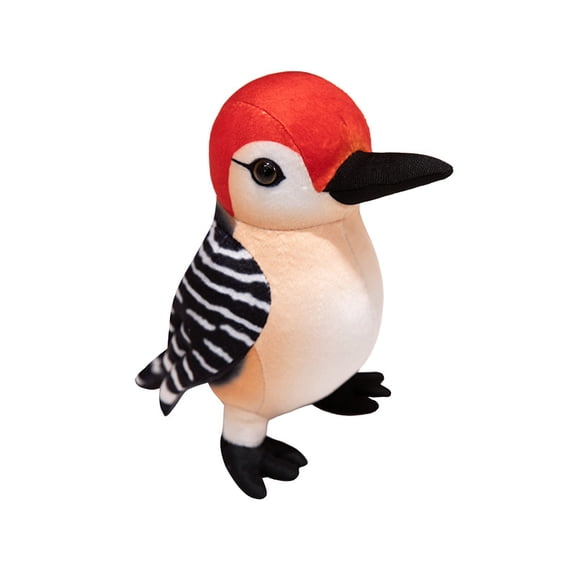 9.85in Woodpecker Stuffed Animal Plush Toy , Toy Pillow for Christmas, Birthday Gift，Sofa Bed Home Decoration，Red