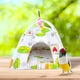 thumbnail image 3 of Casita nido de lona para pájaros, casa para loros, cama para dormir, percha de juego, tienda colgante Hojas, 3 of 8