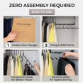 thumbnail image 3 of MORALVE Pants Hangers Space Saving - 4 Pack - Non-Slip Multi-Layer Space Saving Hangers - Multifunctional Clothing Rack for Close, 3 of 7