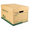 thumbnail image 2 of Universal 2822401 Letter/Legal Recycled Heavy-Duty Record Storage Box - Kraft/Green (12/Carton), 2 of 5