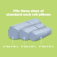 thumbnail image 3 of Natural Linen Fabric 4x12" Neck Roll Pillowcase - Soft Washable Pillow Cover - Made in USA, Lavender, 3 of 7