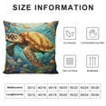 thumbnail image 5 of COMIO  Sea Turtle Ocean Life Throw Pillow Covers Pillow Cushion Cases Square Pillowcases for Sofa Bedroom Living Room Car, 5 of 5