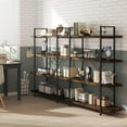 thumbnail image 2 of Selooye Bookshelf, 4 Tier Book Shelf 55Inch Tall Bookcase, Industrial Large Bookshelves Rustic Book Case with Open Metal Frame for Office, Bedroom, Farmhouse, Living Room, 2 of 7