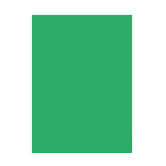 Papel de colores Folia 6354, verde esmeralda, DIN A3, 130 g/m², 50 hojas