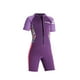 thumbnail image 3 of Traje de ño corto deportivo para niñas, ropa de natación con cremallera para entrenamiento de vela Kaya violeta m, 3 of 8