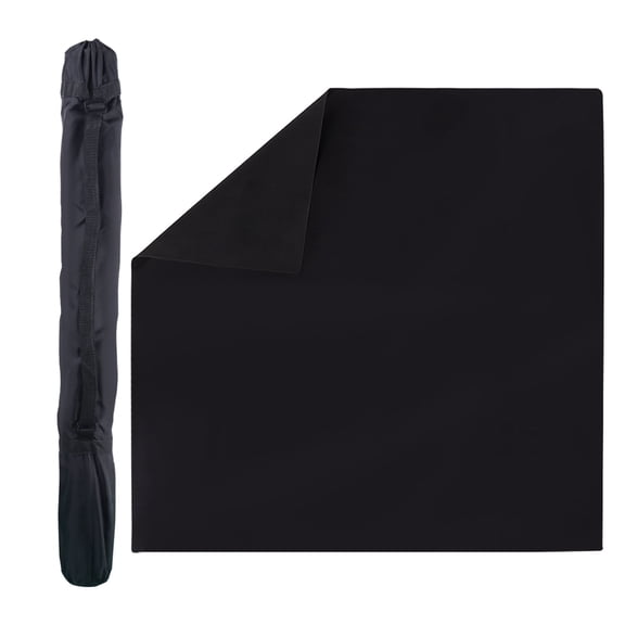 GSE Games & Sports Expert 32" x 32" Anti-Slip Mahjong Cover Mat with Carry Bag, Poker & Domino Card Game Cover Mat, Tabletop Board Game Mat for Kids and Adults - Black