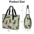 thumbnail image 3 of Tote Bag for Women - Rottweiler with Floral Shoulder Bag - Large Utility Work Duffle Bag with Zipper Handbag for Travel, Work, Sprots, 3 of 5