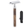 thumbnail image 2 of Maquinilla De Afeitar Manual, De Bambú, aleación De Zinc, Maquinilla De Afeitar Ergonómica De Doble Filo Para El Cuidado Facial Para Viajes A Casa Para Hombres, 2 of 7