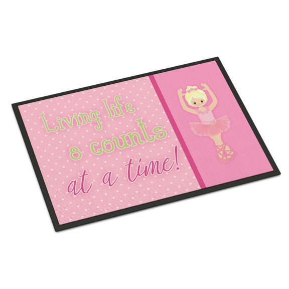 Carolines Treasures BB5397JMAT Ballet in 8 Counts Blonde Door Mat Indoor Rug or Outdoor Welcome Mat 24x36 Doormat  36"L