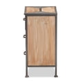 thumbnail image 5 of Baxton Studio Laurel Rustic Industrial Antique Grey Finished Metal and Whitewashed Oak Brown Finished Wood 3-Drawer End Table, 5 of 8