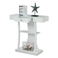 thumbnail image 5 of Convenience Concepts Newport 1 Drawer Harri Console Table with Shelves, White, 5 of 5