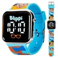 thumbnail image 1 of Reloj LED Blippi para niños: herramienta de enseñanza interactiva con divertidas luces LED, correa azul duradera, tiempo de pantalla educativo, 1 of 5