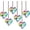 6pcs 50mm Heart, variant on 12 Pieces 50mm Crystal Prisms Chandelier Colorful Bauhinia Ornament Pendants Rainbow Maker Hanging Prisms for Wedding Party Christams Tree Garlands Decoration DIY Jewelry