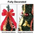 thumbnail image 3 of 6.5 Ft Pull Up Christmas Tree with Remote, 200 LED Lights, Ornaments, Red&Gold Ribbon, Bows, Collapsible Xmas Trees Holiday Party Decor, 3 of 9