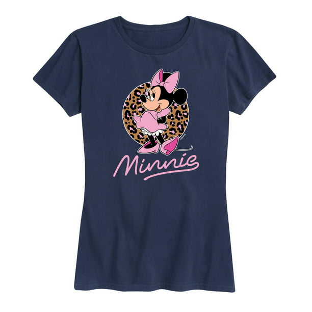 Mickey & Friends - Minnie Leopard Print - Women's Short Sleeve Graphic ...
