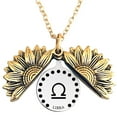 thumbnail image 1 of 12 Constelación del zodiaco Collar con medallón de girasol Letra inspiradora Collar con colgante de girasol Collar de cadena de clavícula Regalo de joyería para mujer Novia Wmkox8yii  fajkfhkj191, 1 of 1