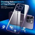 thumbnail image 2 of Crystal Clear iPhone 14 Pro Case - Purple, 6.1 inch,  Grade Drop Tested, Camera Protection, Slim Silicone Shockproof Cover, 2 of 17