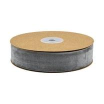 Under 1 Dollar 1" Wired Suede Velvet Ribbon Gray - 10 Yards