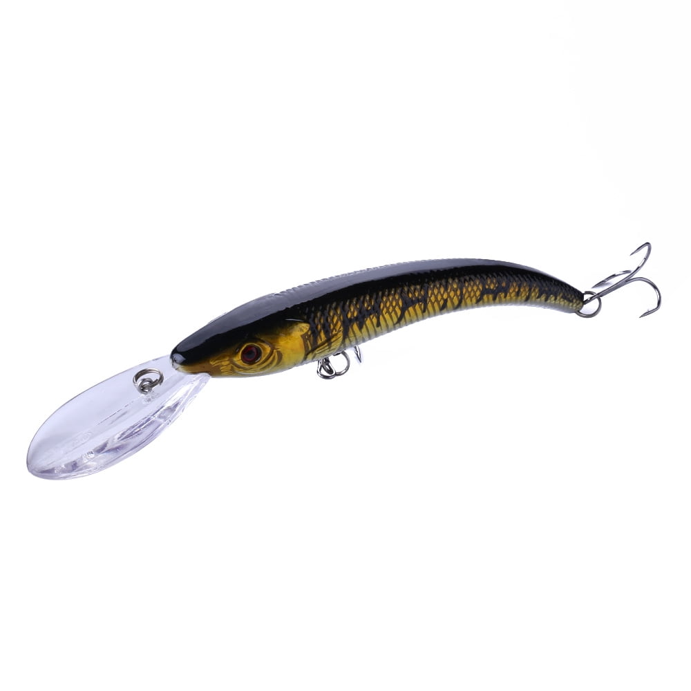 HENGJIA Minnow Bass Fishing Lures, Jerkbait Lure Set Hard Baits Crankbait for Catfish Walleye Trout Fishing Bait 10Pcs/kit,6.1‘’ 0.57oz