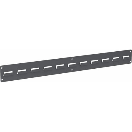 30632 Heavy Duty Wall Mount Garage Storage Steel Louvered Rail | Wall Storage Bin Hanging Organizer System for AkroBins, 32-Inch W x 3-Inch H, 2-Pack, Grey
