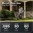 thumbnail image 3 of Greenworks 80V 16" Brushless Cordless String Trimmer (Carbon Fiber), 2.0Ah Battery and Charger Included, 3 of 10