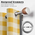 thumbnail image 2 of Outdoor Curtains for Patio Waterproof, Spring Sunflowers Outdoor Privacy Panels Grommet, Yellow White Plaid Farmhouse Rustic Blackout Outside Curtains for Porch/Cabana/Pergola/Gazebo 54"x84", 1 Panel, 2 of 8