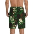 thumbnail image 3 of Kdxio Camouflage Skull Print Mens Sleep Shorts Bottoms Soft Comfy Pajama Wear Pants with Drawstring Pockets, 3 of 7