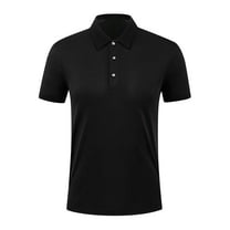zfhfof Men's Polo Shirts Short Sleeve Classic Golf Shirt Solid Casual Collared Shirt Lightweight Work Shirts with 3 Buttons