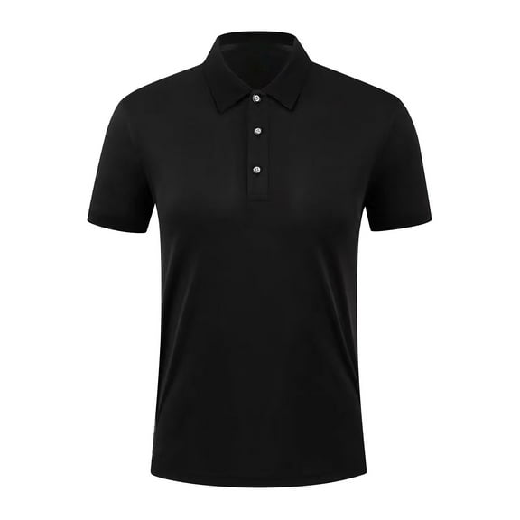 zfhfof Men's Polo Shirts Short Sleeve Classic Golf Shirt Solid Casual Collared Shirt Lightweight Work Shirts with 3 Buttons