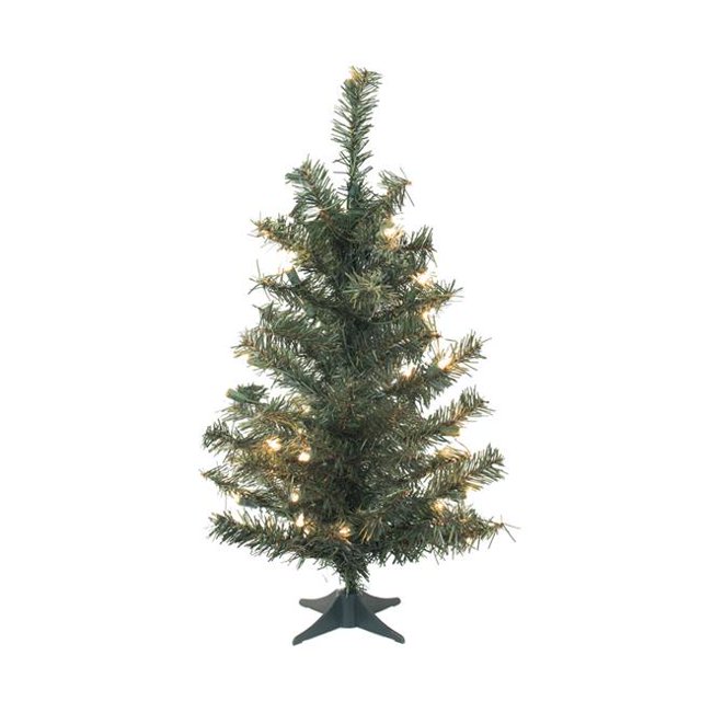 Canadian Dura-Lit Tabletop Tree with LED Warm White Lights, 36 in.