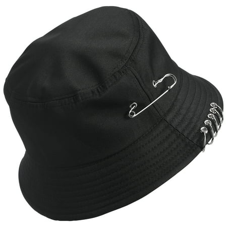 TINKSKY Unisex Bucket Hat Tan Fishermans Cap Men and Women Miss Black