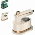 thumbnail image 2 of 2025 Upgraded Mini Travel lron for Clothes -Portable Handheld Steamlron with Wet & Dry lroning for Home, Business & Travel (Beige/Green), 2 of 10