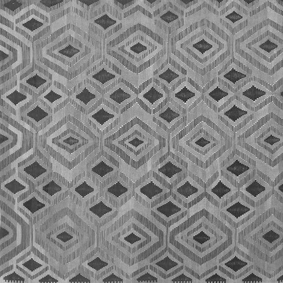 Ahgly Company Indoor Square Southwestern Gray Country Area Rugs, 5' Square