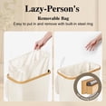thumbnail image 3 of Cesto para ropa sucia Foluck Slim, 60 L, impermeable con tapa, color beige, 3 of 6