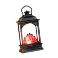 thumbnail image 2 of Lámpara de chimenea con forma de farol, decoración navideña, lámpara de fuego para mesa de festival, porche Plata, 2 of 8