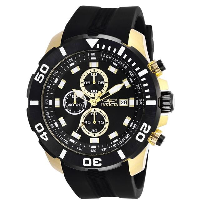 Invicta 27733 Mens Pro Diver Quartz 3 Hand Black Dial Watch with VD57 Caliber Walmart