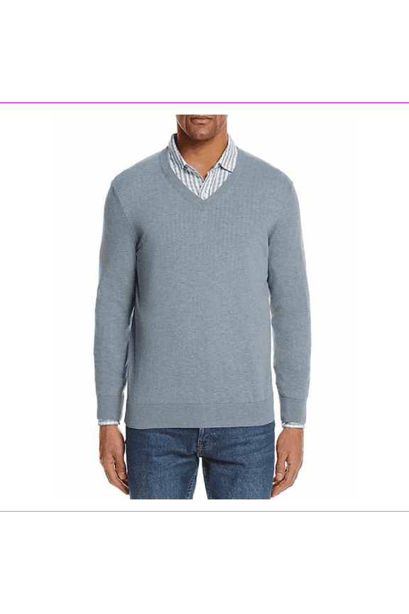 The Men's Store at Bloomingdale's Cotton V-Neck Sweater , Size XL