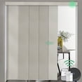 thumbnail image 1 of Yoolax Motorized Panel Track Blind Work with Remote Control Smart Light Filtering Vertical Blinds Electric Large Window Shade for Patio Sliding Door(Half Shading Jacquard Coffee,82"W x 84"H), 1 of 7