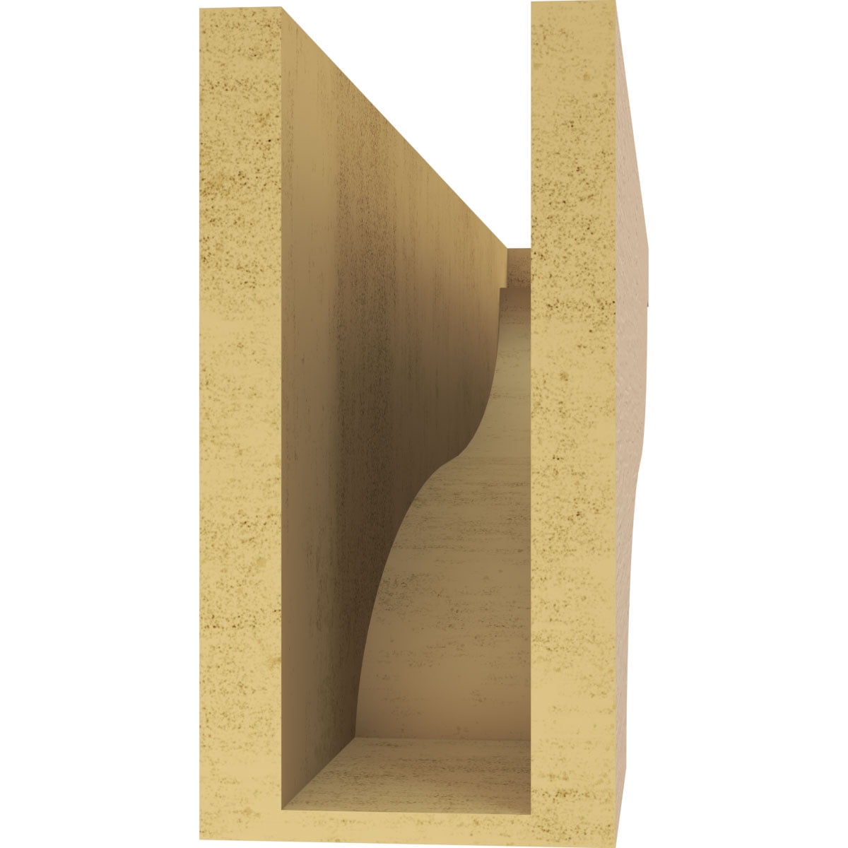 5"W x 30"D x 10"H Thin Garner Rough Cedar Woodgrain TimberThane Corbel, Primed Tan