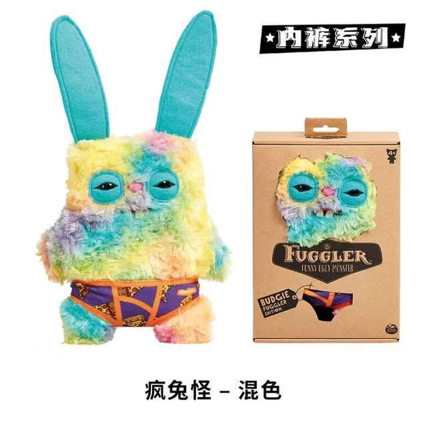 Fugg*ler Divertidos juguetes de peluche o llaveros de monstruos feos Kawaii Fuggler Conejos de peluche lindos...