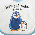 thumbnail image 4 of Inktastic Happy Birthday, Papa- Cute Penguins Boys or Girls Baby Bib, 4 of 4