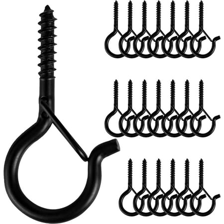 

20 PCS Q-Hanger Screw Hooks for Outdoor String Lights Safety Buckle Design Easy Release