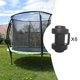 thumbnail image 1 of Cubierta de cama elástica, tapas de poste, piezas de repuesto de poste de cama elástica, sombrero duro de repuesto para cama elástica para exteriores, 6 piezas shamjiam recinto del trampolín, 1 of 8