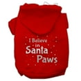 thumbnail image 3 of Christmas Pet, Dog  Cat Hoodie Screen Printed, "I Believe In Santa Paws", 3 of 11