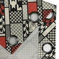 thumbnail image 4 of Ambesonne Modern Grommet Curtain, Minimalist Design, 50" x 72", White Black Red, 4 of 6