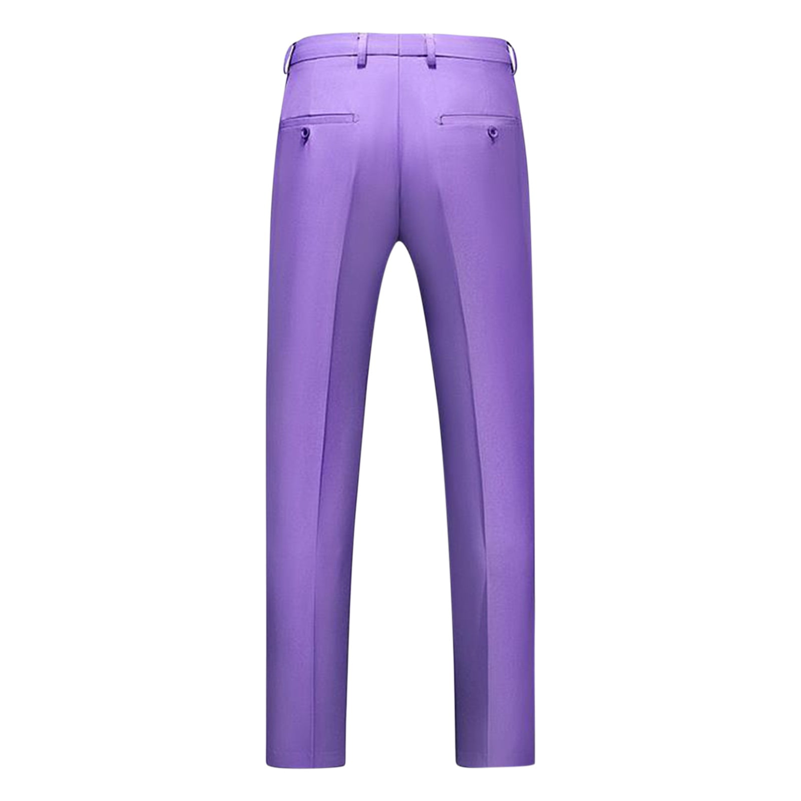 ASH PURPLE STRAIGHT SLACKS 2188P スラックス Elegant Straight Leg Plain Lilac Purple Long Women Pants