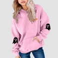 thumbnail image 2 of GCETTIC Girls Hoodie Sweatshirt Hoodies for Teen Girls Halloween Cute Ghost Graphic Hooded Sweatshirts Oversized Preppy Pullover Season Tops Size,4-5 Years, 2 of 4