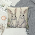 thumbnail image 2 of COMIO  Easter Rabbits Throw Pillow Case Cushion Cover Spring Home Decoration, 2 of 5