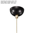 thumbnail image 2 of Uxcell 2 Pack AC 125/250V Pull Chain Switch Black On/Off Hemisphere Cover, 2 of 6