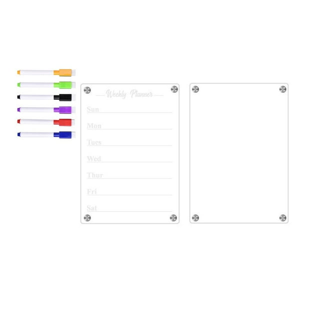 Calendario Magnético Calendario del Refrigerador Calendario Mensual Tablero de Mensajes 2PCS